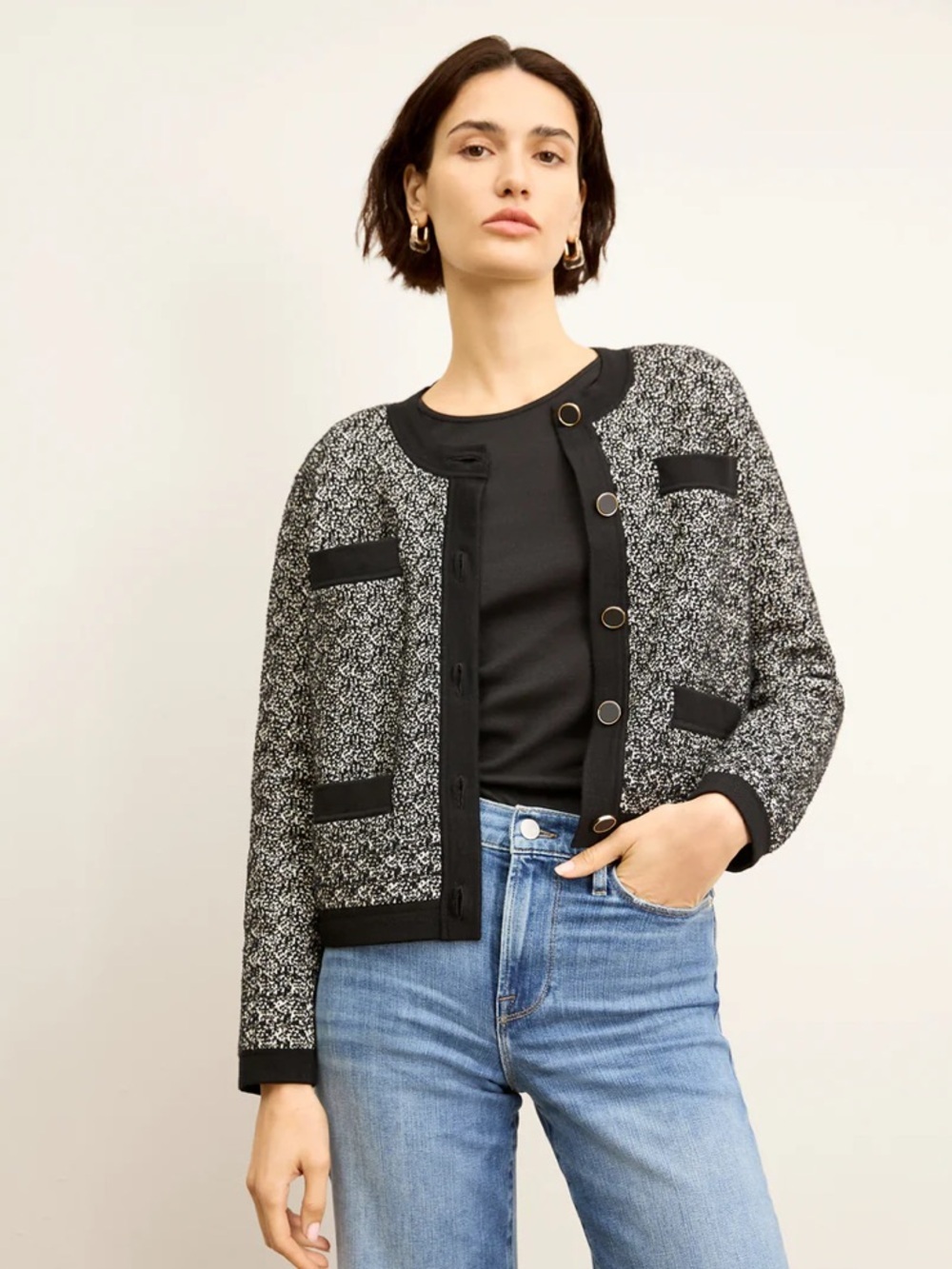 M.M.Lafleur Evangeline Lady Knit Jardigan Sweater Blazer Cardigan Jacket Small